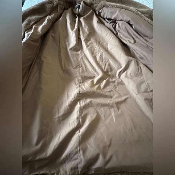 Ann Taylor Brown Faux Fur Coat Size L - Picture 11 of 11